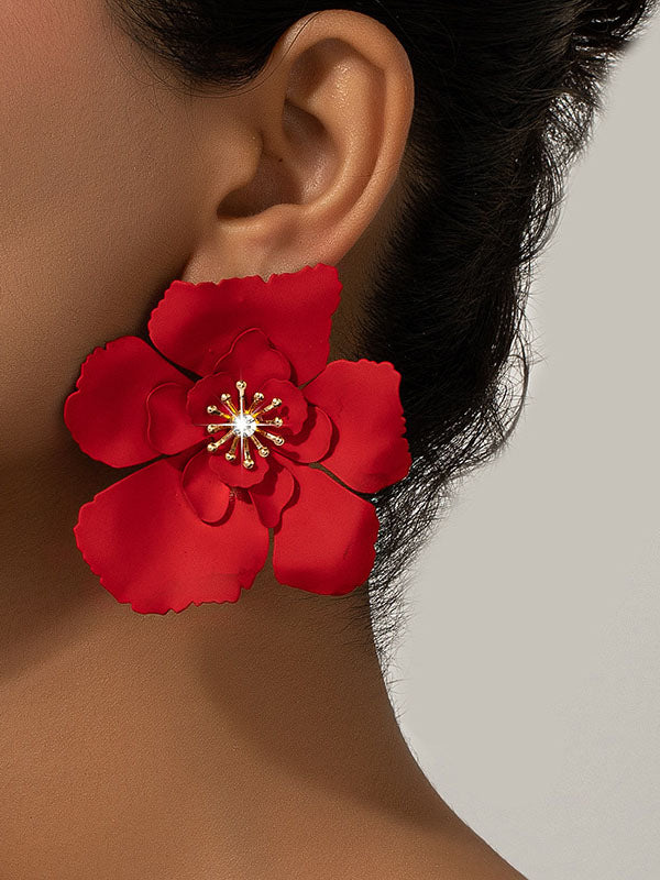 Boucles d'oreilles en forme de fleur