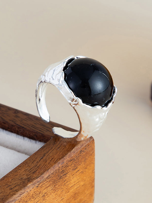 Bague géométrique à strass