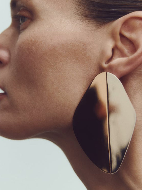 Boucles d'oreilles pendantes géométriques couleur unie