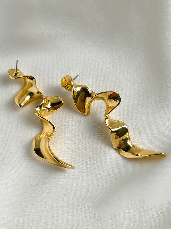 Boucles d'oreilles pendantes géométriques couleur unie