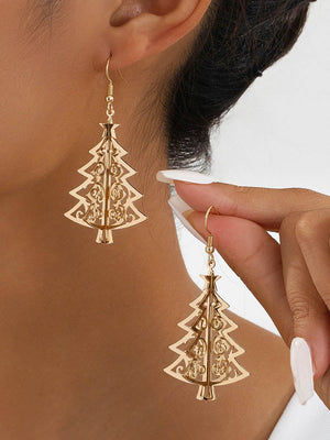 Accessoires de boucles d'oreilles en forme d'arbre géométrique