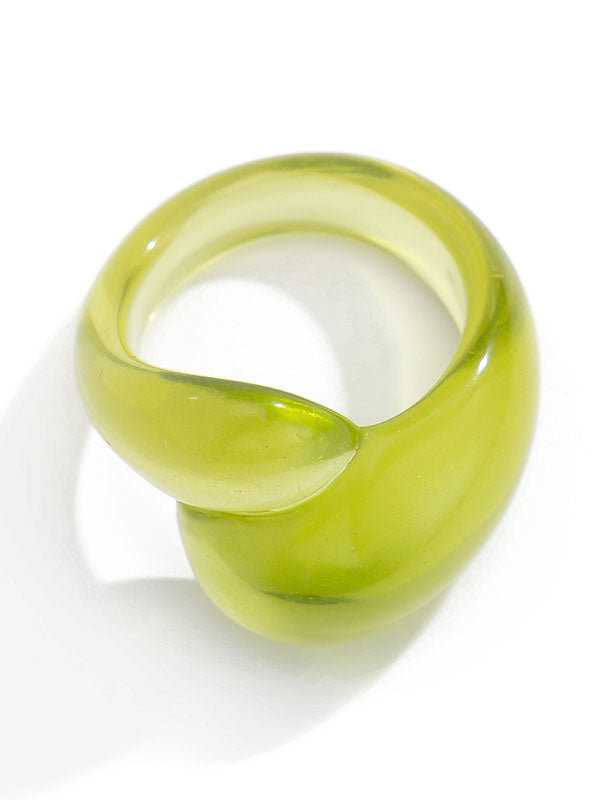 Bague géométrique couleur unie