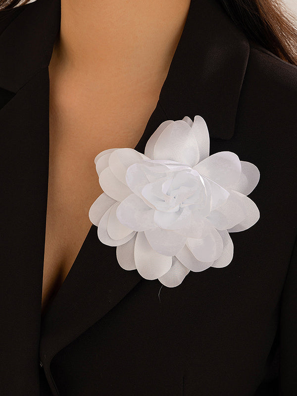 Broche à fleurs en 3D