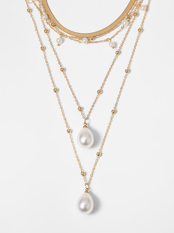 Collier géométrique vintage, tendance, à chaîne