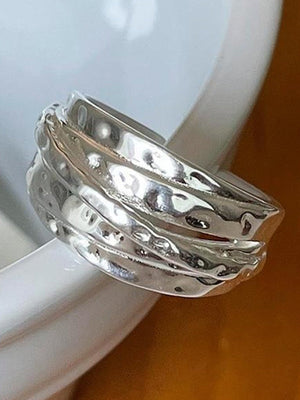 Bague réglable géométrique couleur unie