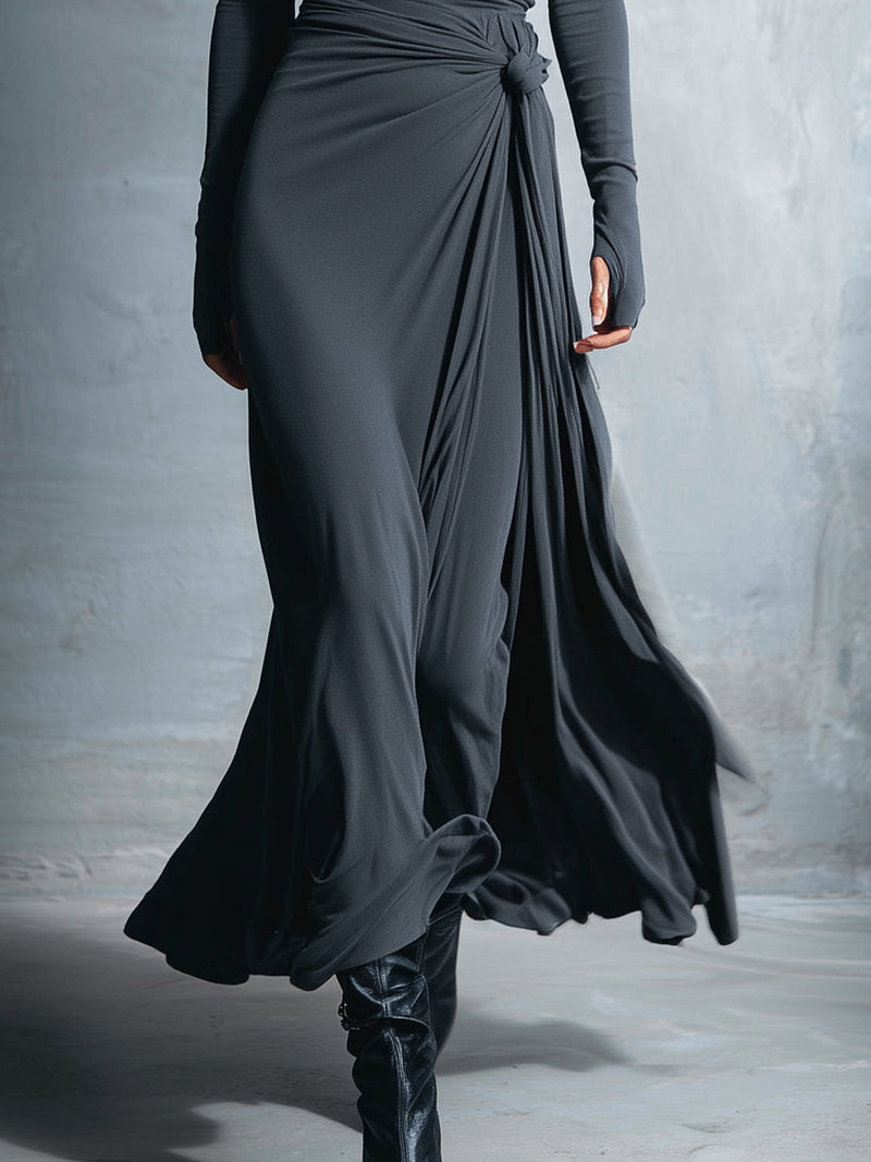 Joeena – Robe Maxi avec Nœud Latéral
