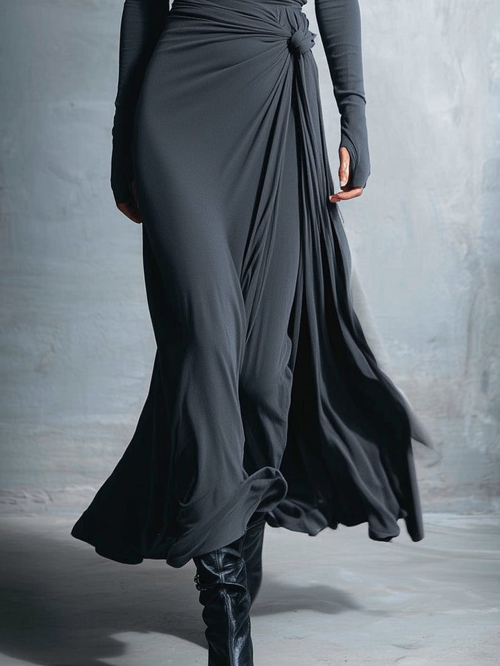 Joeena – Robe Maxi avec Nœud Latéral