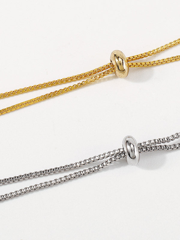 Collier en forme de feuilles, couleur unie