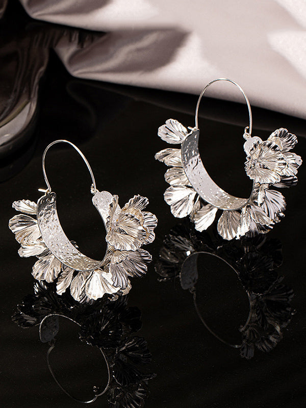 Boucles d'oreilles pendantes en forme de fleur