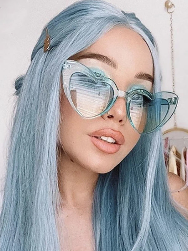 Lunettes de soleil en forme de cœur, anti-UV