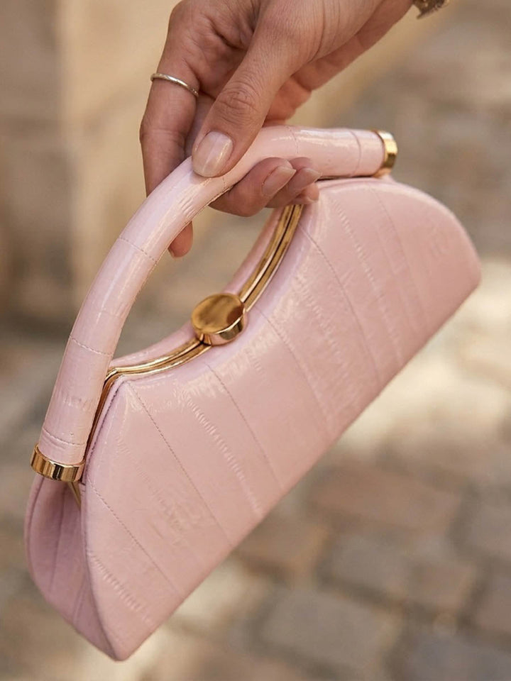 Sac à main géométrique couleur unie