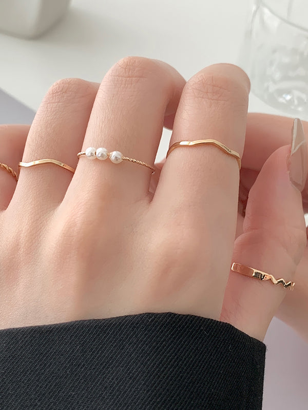 Bague simple décontractée géométrique chic