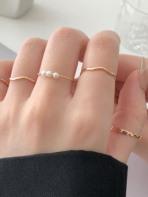 Bague simple décontractée géométrique chic