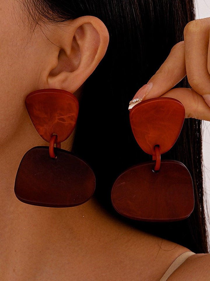 Accessoires de boucles d'oreilles géométriques à coupe irrégulière