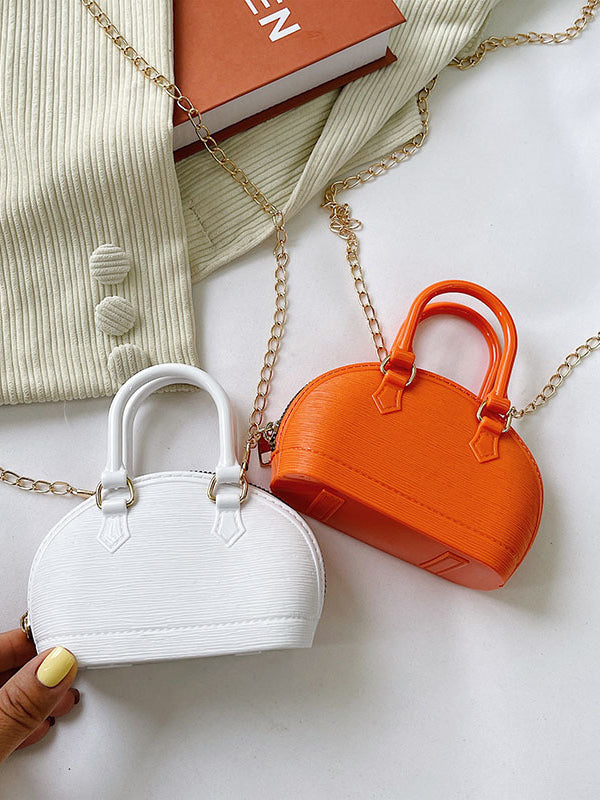Sac besace géométrique à chaîne, à fermeture éclair