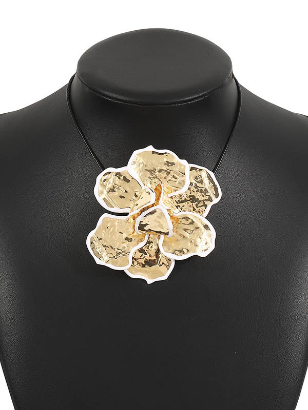 Collier noué en forme de fleur