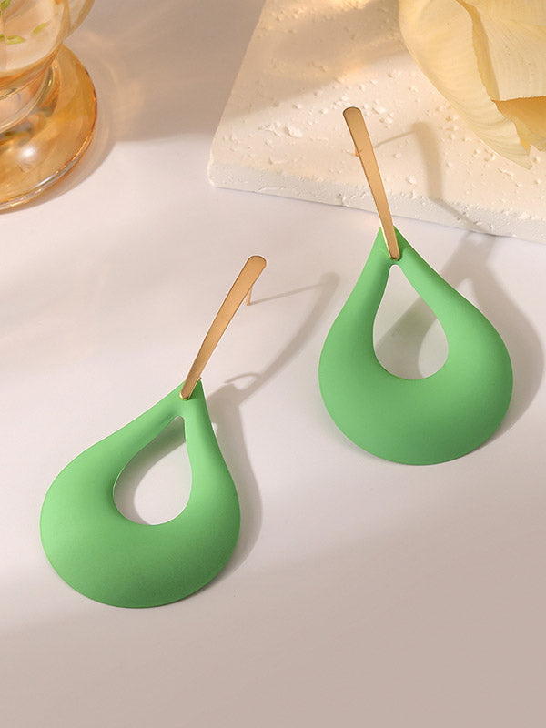 Boucles d'oreilles pendantes géométriques ajourées