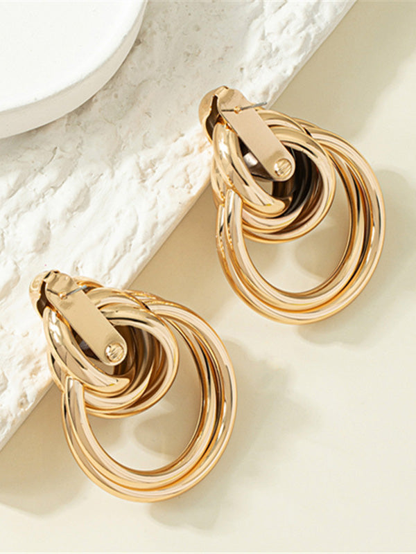 Boucles d'oreilles pendantes géométriques