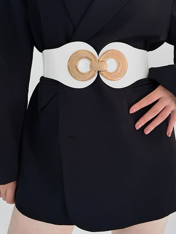Ceinture réglable à taille élastique, à empiècements