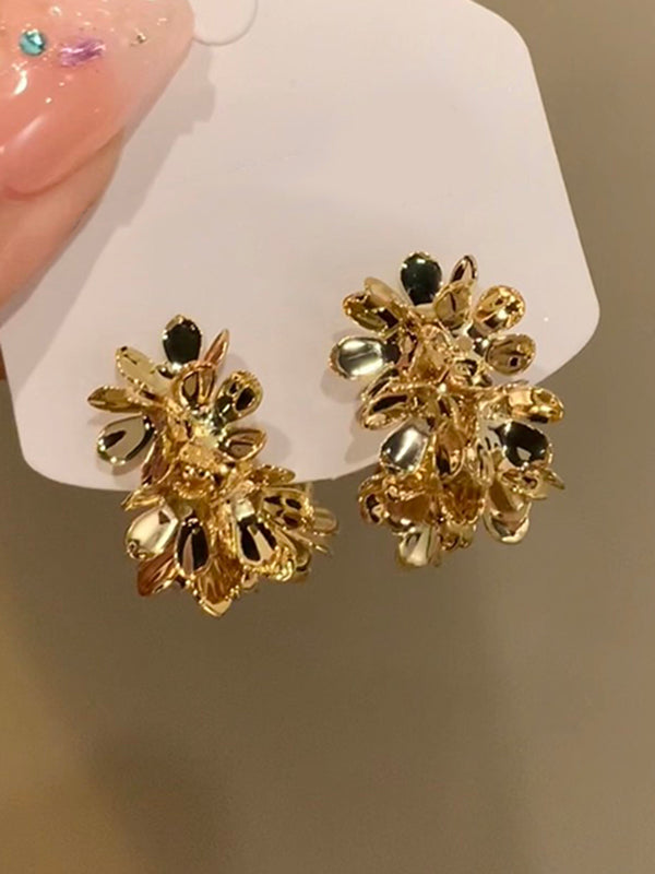 Boucles d'oreilles en forme de fleur