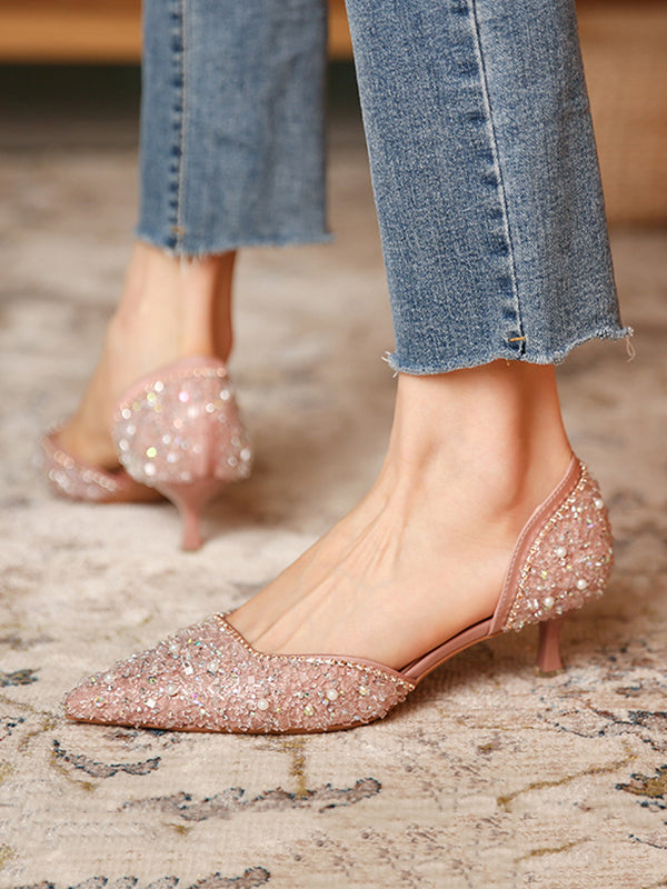 Escarpins brillants à strass