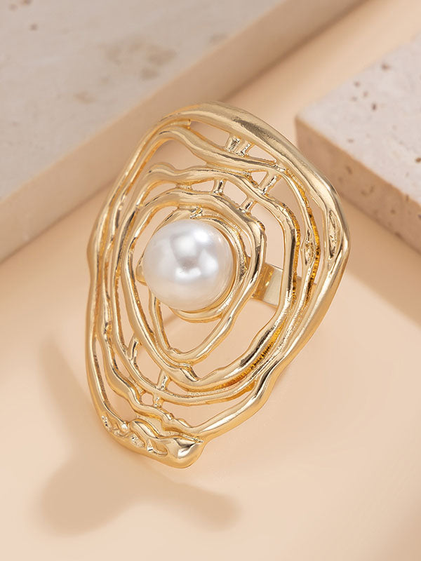 Bague géométrique ajourée