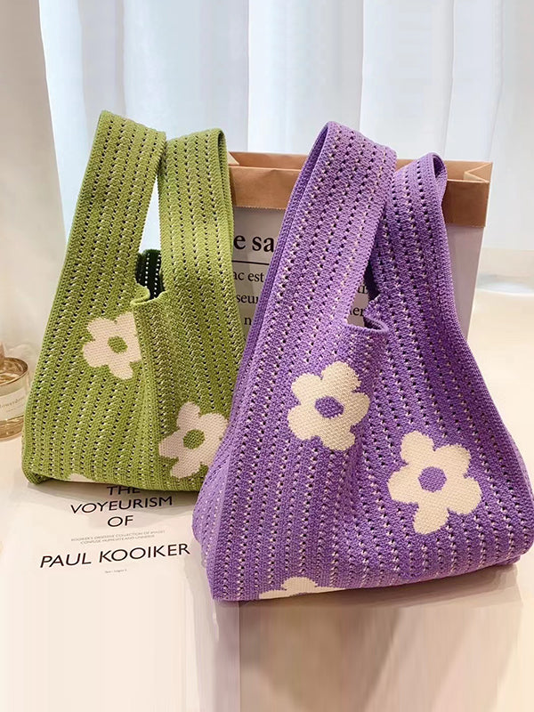Sac à main ajouré à imprimé floral