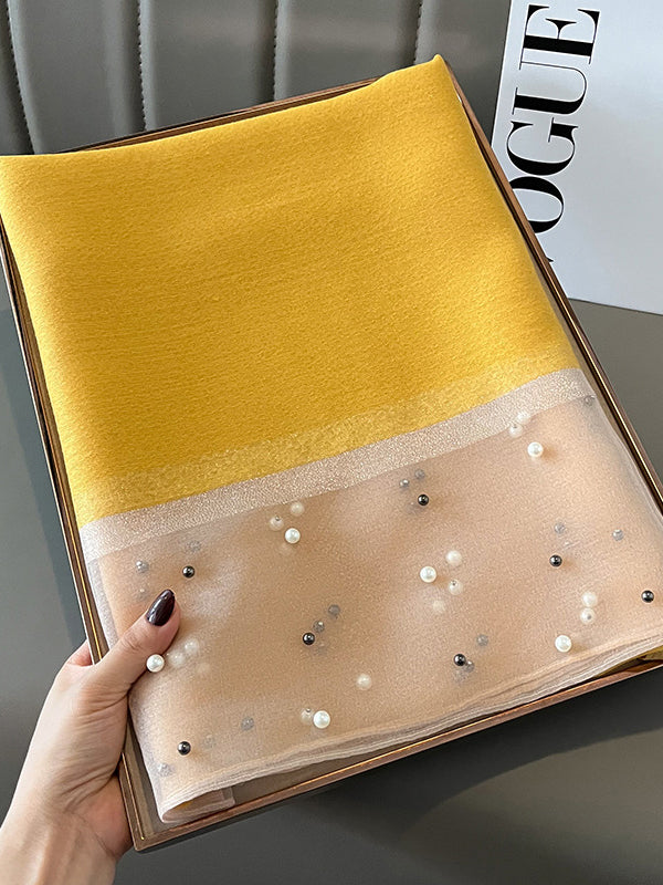 Écharpe perlée transparente anti-UV