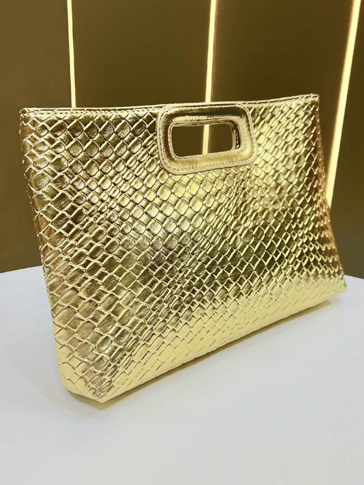 Chaînes Sacs à bandoulière en peau de serpent brillant géométrique Sacs de soirée & Pochettes