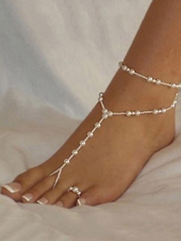 Jolis accessoires de footchain en perles