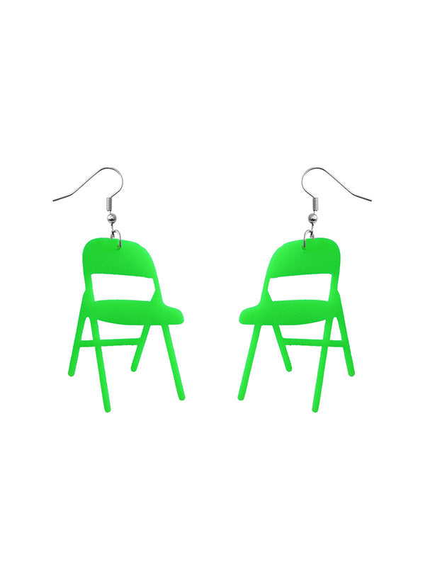 Boucles d'oreilles pendantes géométriques couleur unie