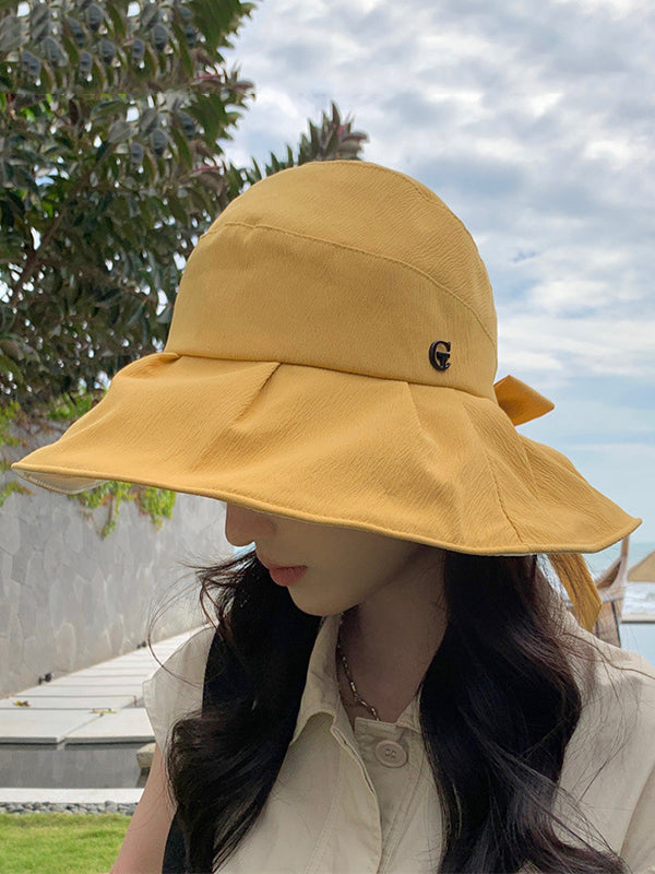 Chapeau pliable anti-UV à larges bords
