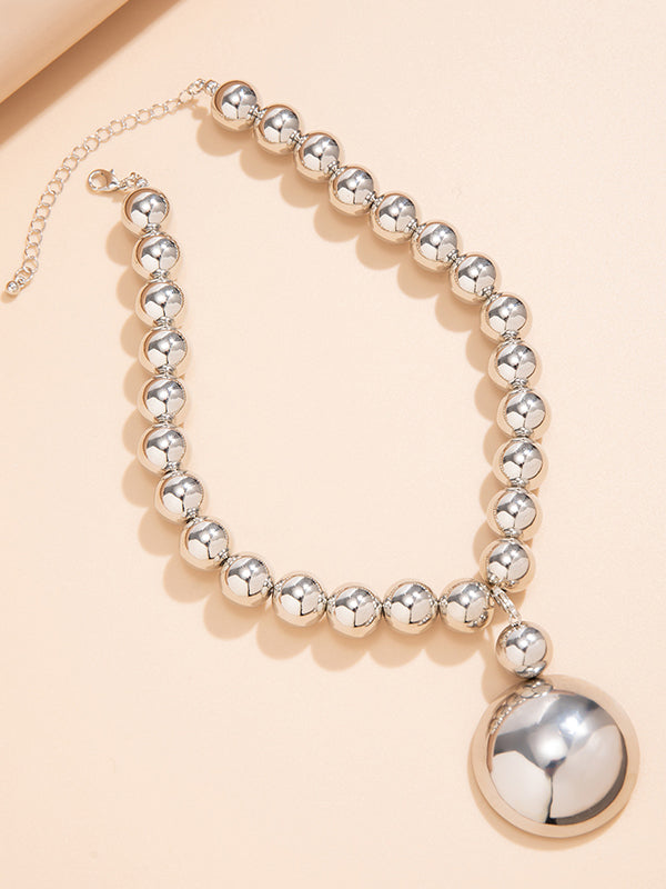 Collier perlé délicat couleur unie