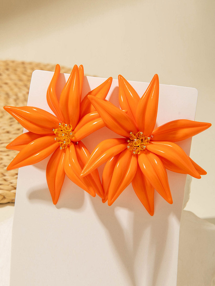 Boucles d'oreilles pendantes en forme de fleur
