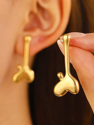 Boucles d'oreilles pendantes géométriques couleur unie