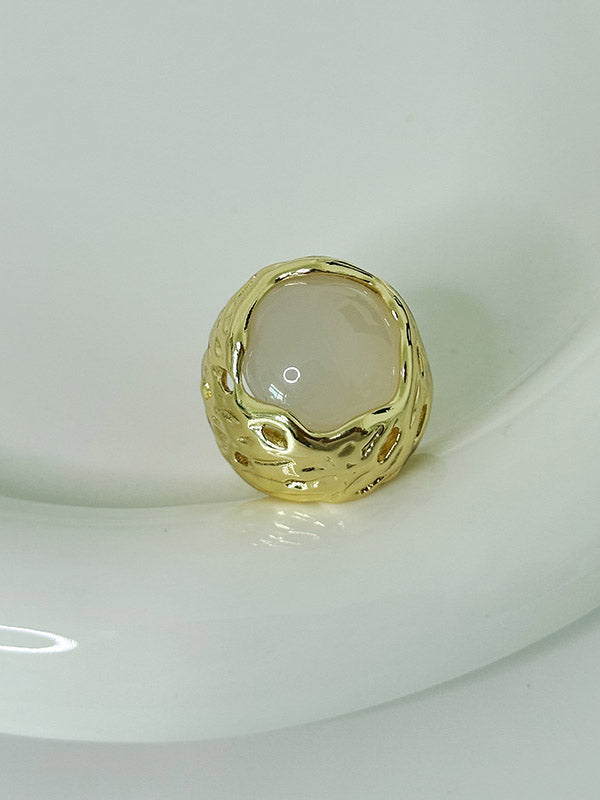 Bague géométrique brillante