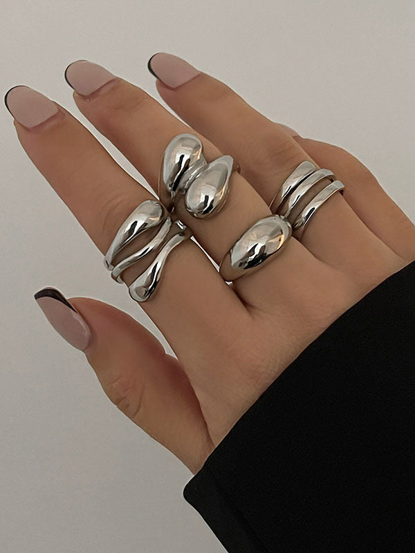 Bague géométrique couleur unie