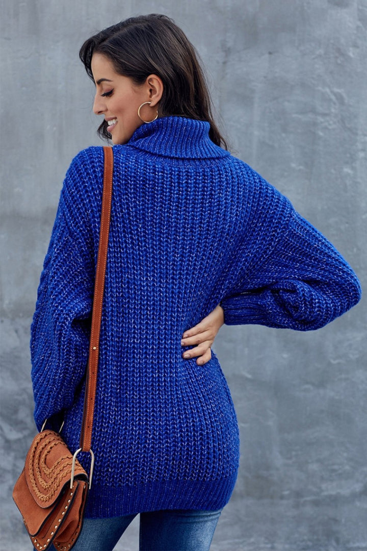 Pull à motif torsadé pour femmes | Col roulé
