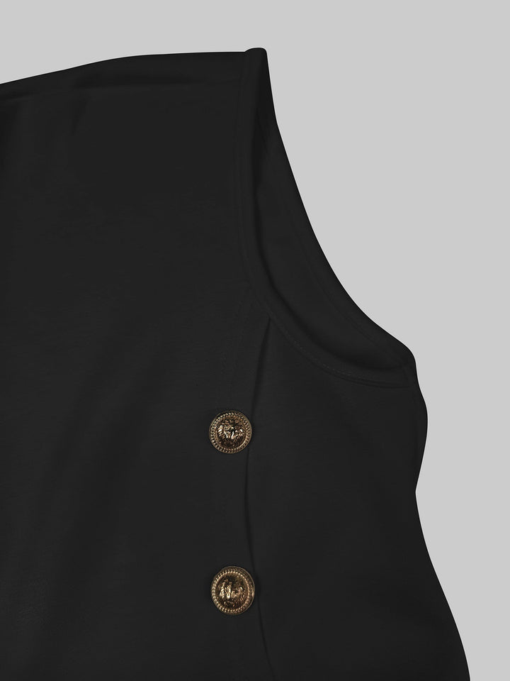 Robes longues amples sans manches, couleur unie, fendues sur le côté, col châle