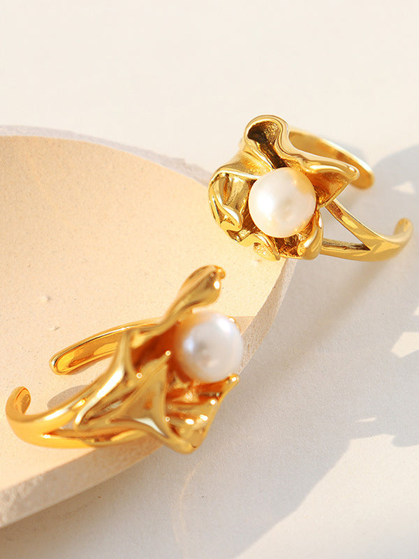 Bague plissée à coupe irrégulière
