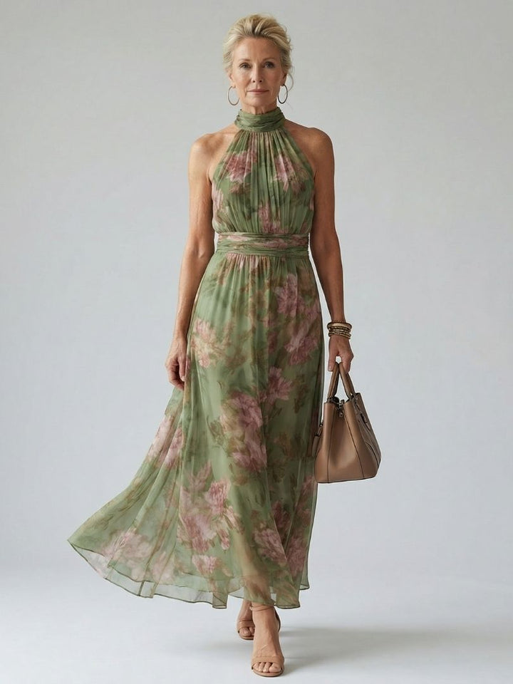 Calandra | Robe Midi à Fleurs pour Femmes
