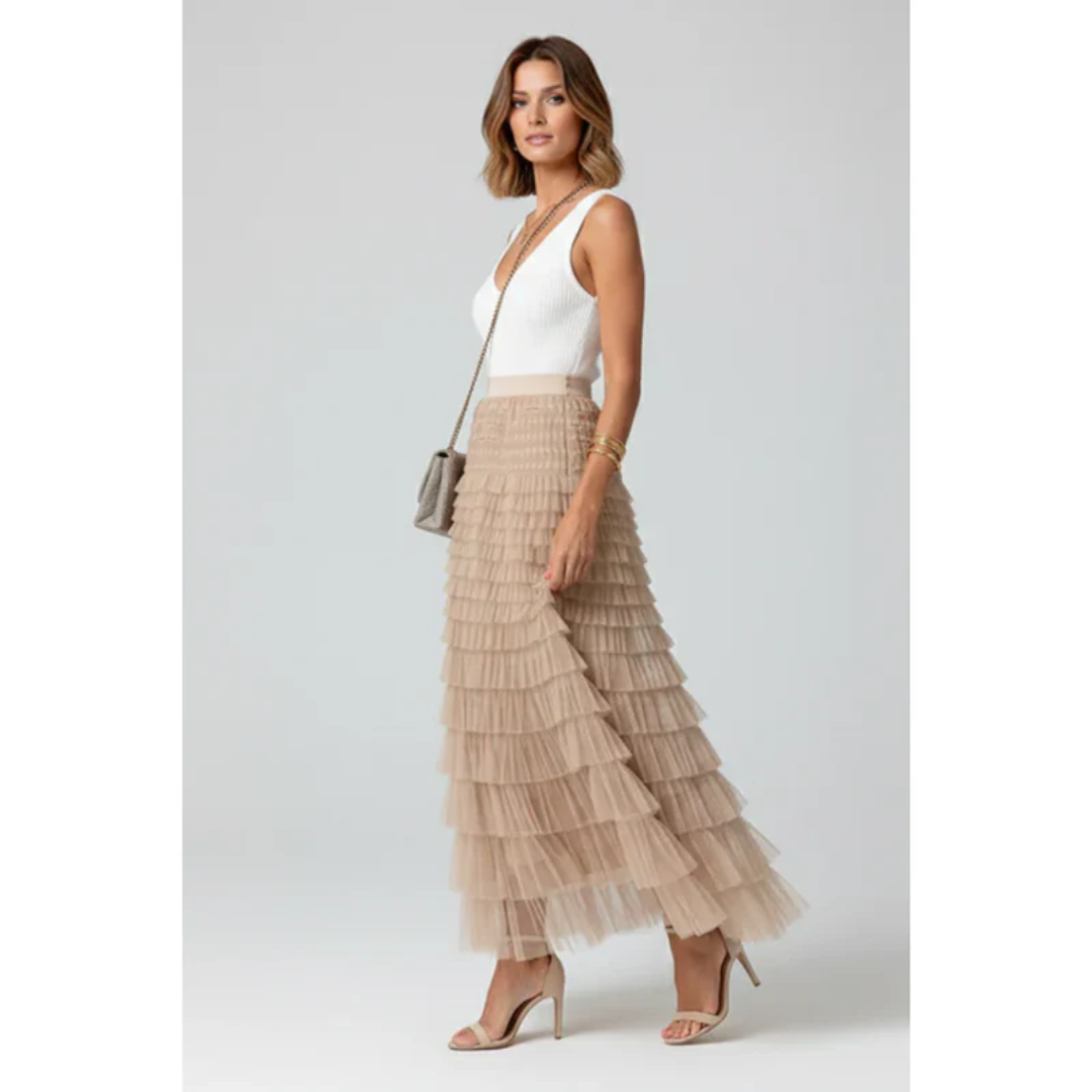 Carlotta | Jupe Midi Tulle Élégante pour Femmes