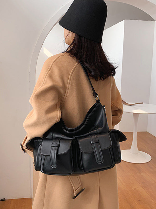 Sac cabas à poches, à empiècements