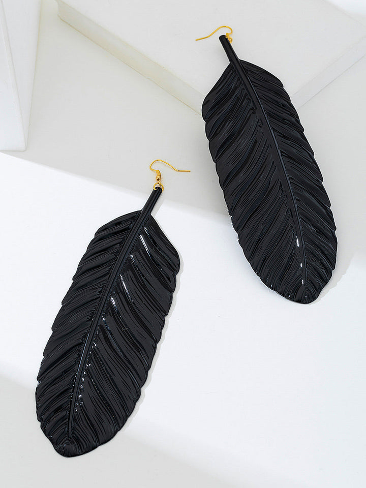 Boucles d'oreilles en forme de feuilles