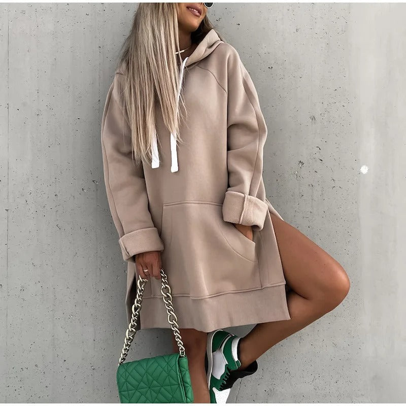 Hoodie Oversize Chaud Femme | Long