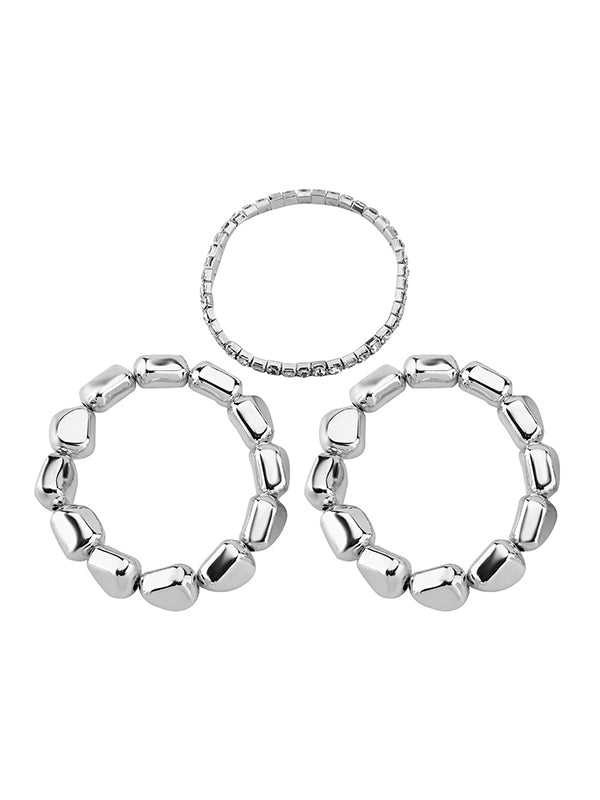 Bracelet géométrique normcore, à strass