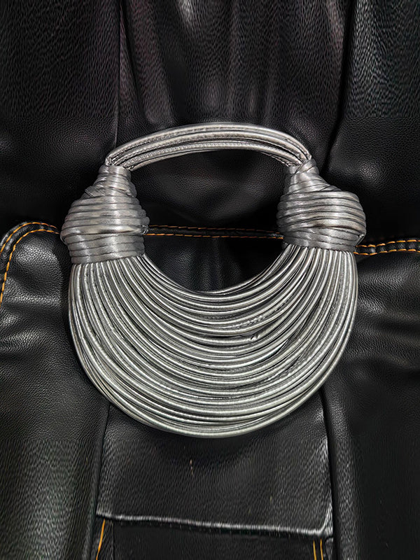 Sac à pompons, couleur unie