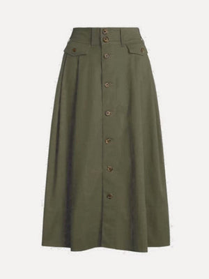 Jupe ample sans ceinture, à poches, couleur unie