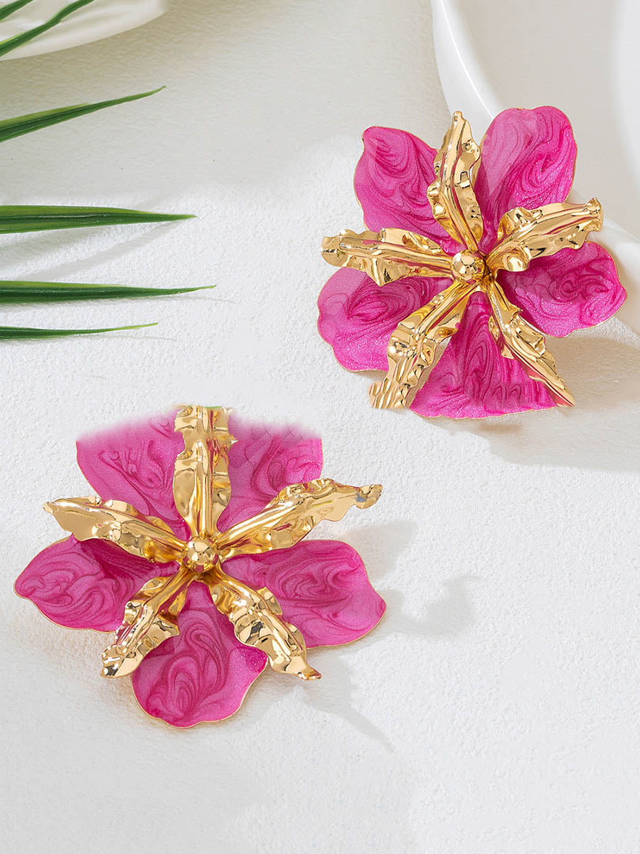Boucles d'oreilles en forme de fleur
