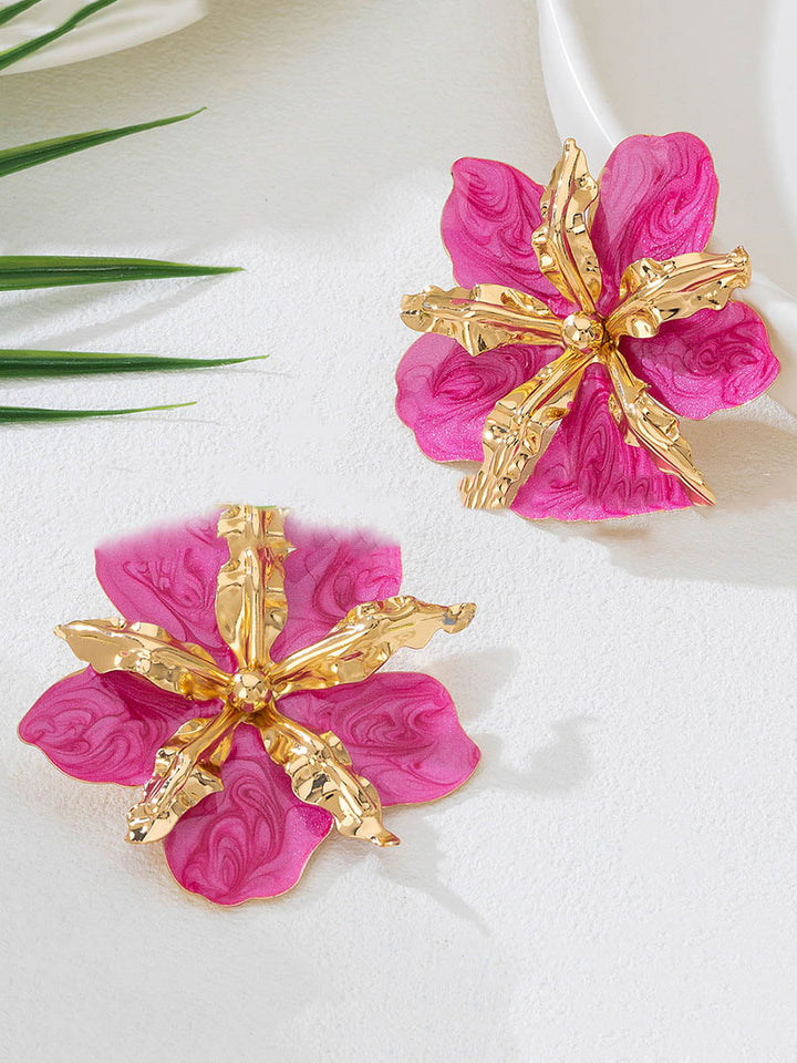 Boucles d'oreilles en forme de fleur